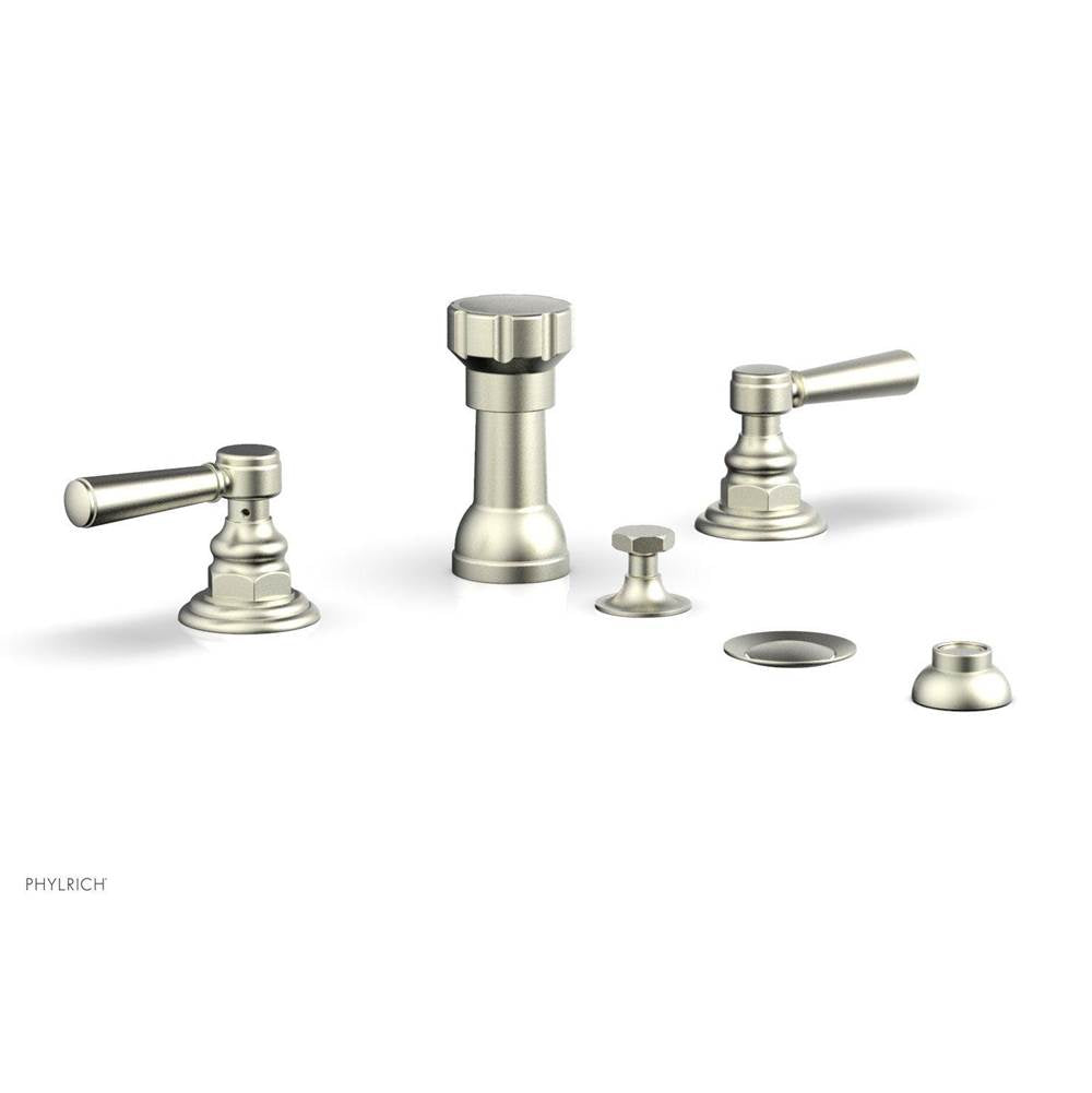 Phylrich - 4 Hole Bidet, Cross Hdl - Satin Nickel