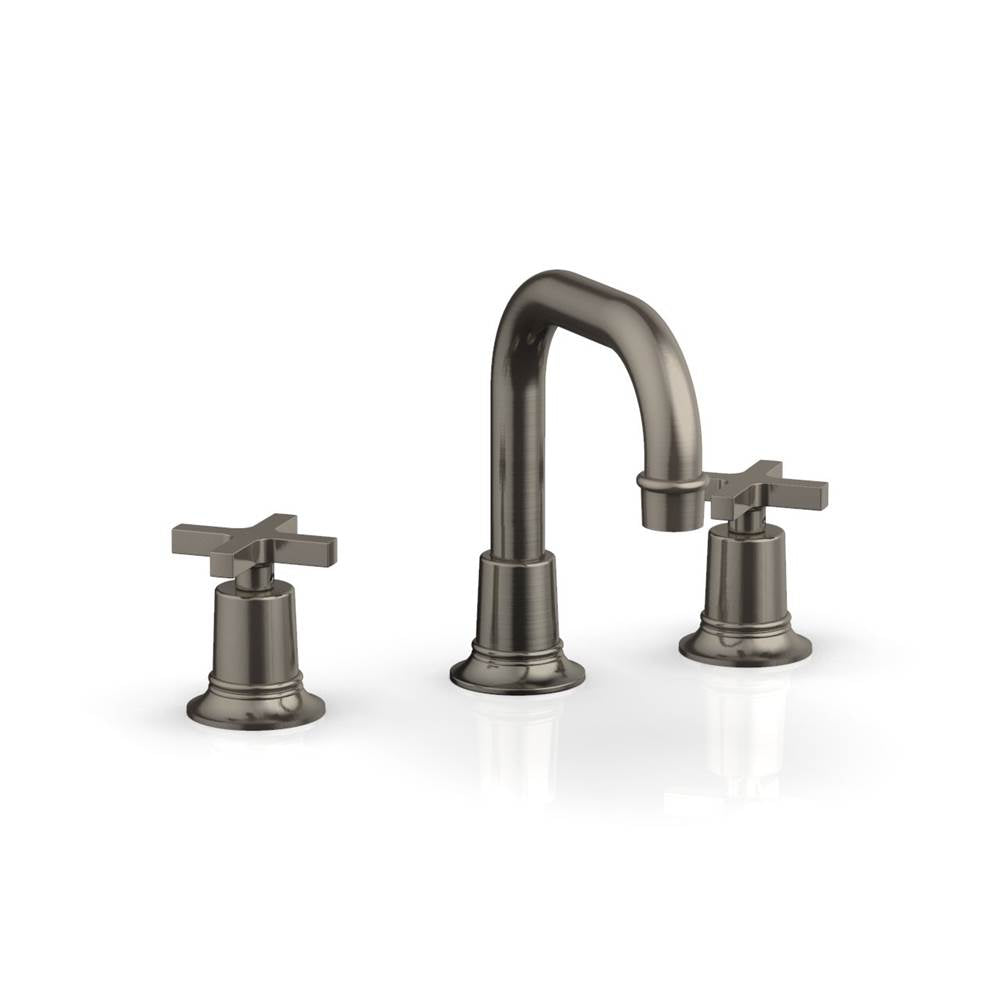 Phylrich - Widespread Faucet Hex Modcross Hdls, Flat Spout - Pewter