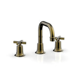 Phylrich - Widespread Faucet Hex Modcross Hdls, Flat Spout - Antique Brass