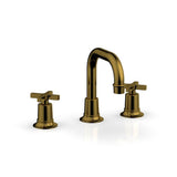 Phylrich - Widespread Faucet Hex Modcross Hdls, Flat Spout - French Brass