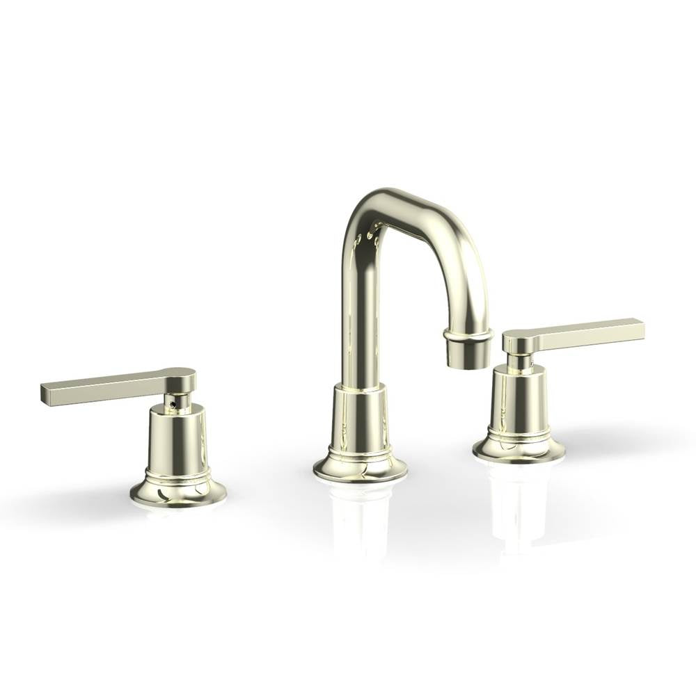 Phylrich - Widespread Faucet Hex Modlever Hdls, Flat Spout - Burnished Nickel
