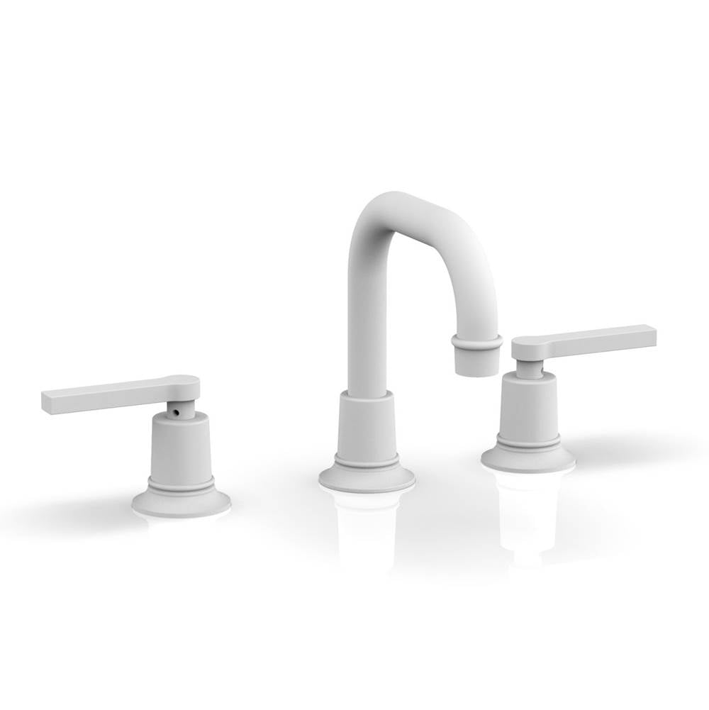 Phylrich - Widespread Faucet Hex Modlever Hdls, Flat Spout - Satin White