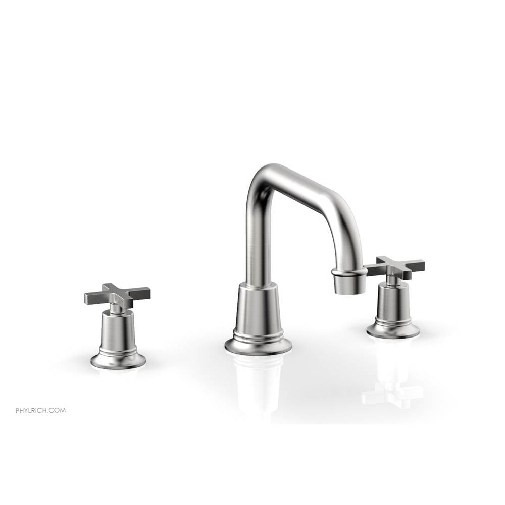 Phylrich - D/Tub Set To, Cross Hdl  Flat Spout - Satin chrome