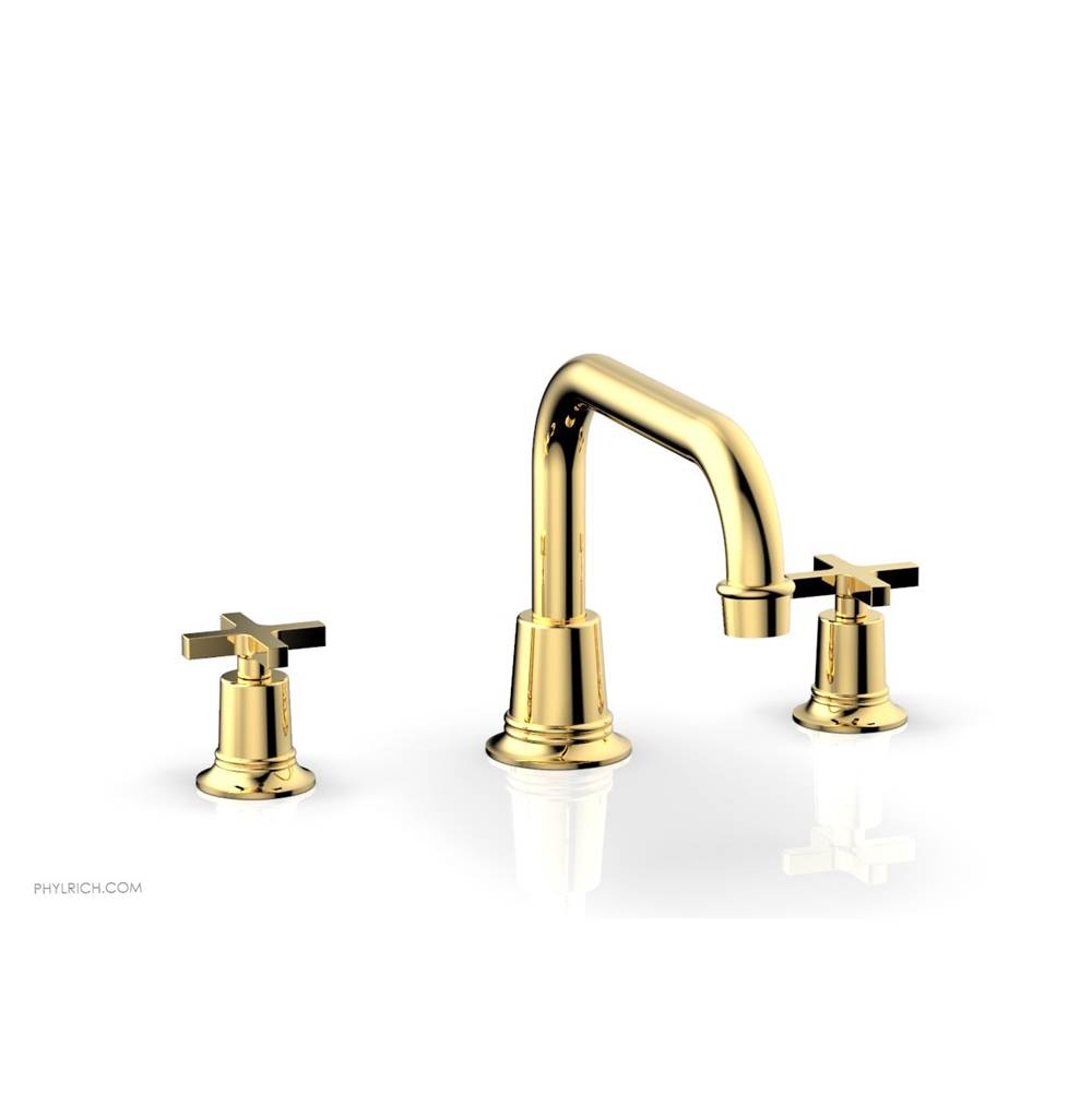 Phylrich - D/Tub Set To, Cross Hdl  Flat Spout - Polished Gold