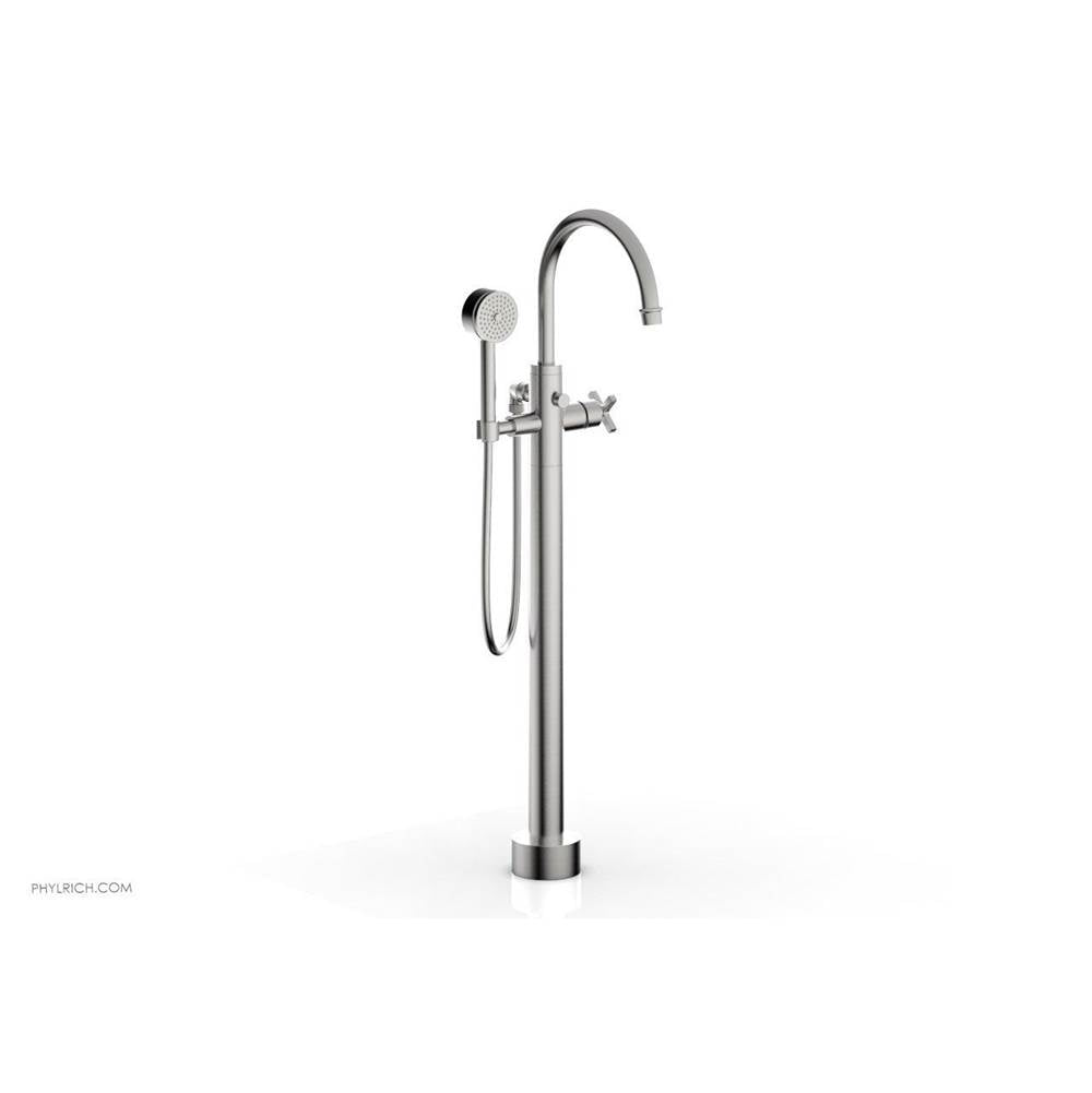 Phylrich - Floor Mount Tub Filler Cross Hdl - Satin chrome