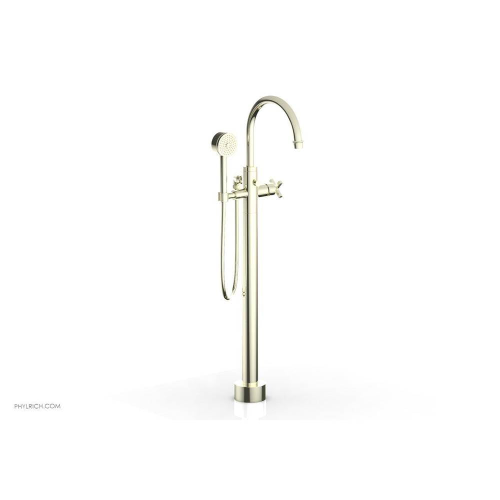 Phylrich - Floor Mount Tub Filler Cross Hdl - Burnished Nickel