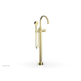Phylrich - Floor Mount Tub Filler Cross Hdl - Polished Brass Uncoated