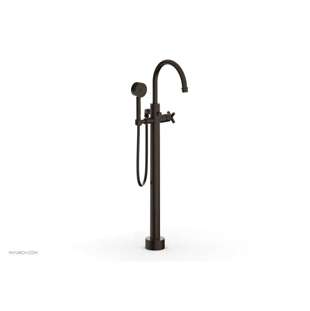 Phylrich - Floor Mount Tub Filler Cross Hdl - Antique Bronze