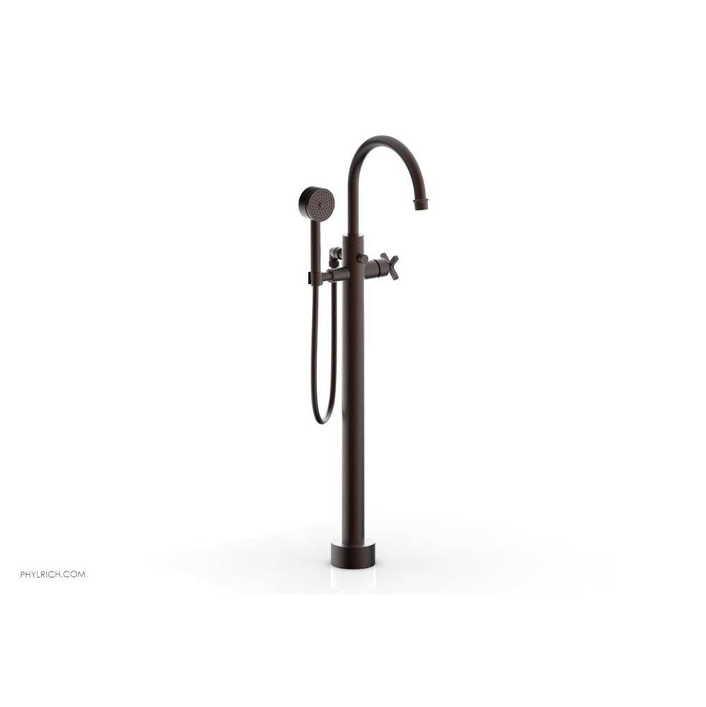Phylrich - Floor Mount Tub Filler Cross Hdl - Weathered Copper