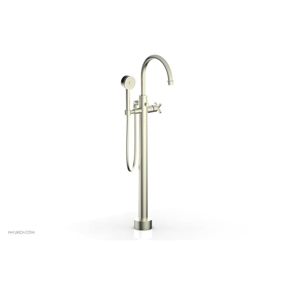 Phylrich - Floor Mount Tub Filler Cross Hdl - Satin Nickel