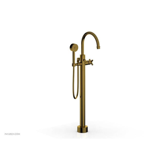 Phylrich - Floor Mount Tub Filler Cross Hdl - French Brass
