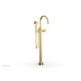 Phylrich - Floor Mount Tub Filler Cross Hdl - Polished Gold