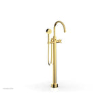 Phylrich - Floor Mount Tub Filler Cross Hdl - Satin Gold
