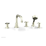 Phylrich - D/Tub W Hs To, Cro Hdl Flat Spout - Burnished Nickel