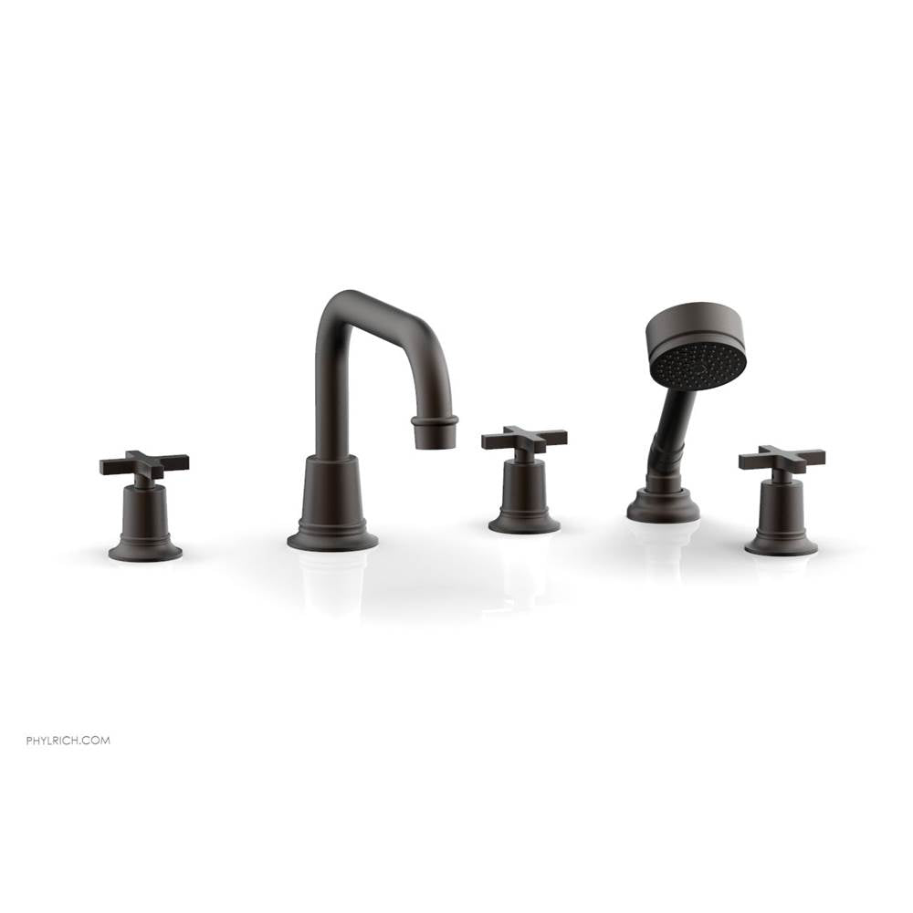 Phylrich - D/Tub W Hs To, Cro Hdl Flat Spout - Oil Rubbed Bronze