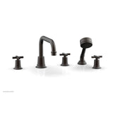 Phylrich - D/Tub W Hs To, Cro Hdl Flat Spout - Oil Rubbed Bronze