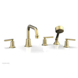 Phylrich - D/Tub W Hs To, Lev Hdl Flat Spout - Burnished Gold