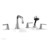 Phylrich - D/Tub W Hs To, Lev Hdl Flat Spout - Satin chrome