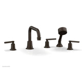 Phylrich - D/Tub W Hs To, Lev Hdl Flat Spout - Antique Bronze