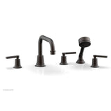 Phylrich - D/Tub W Hs To, Lev Hdl Flat Spout - Oil Rubbed Bronze