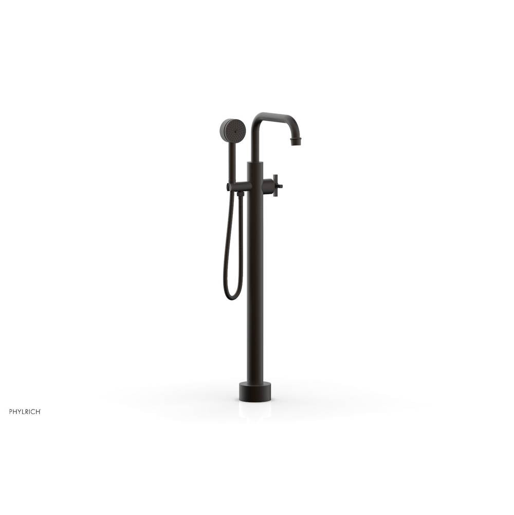 Phylrich - Floor Mount Tub Filler Cross Hdl, Flat Spout - Oil Rubbed Bronze