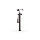 Phylrich - Floor Mount Tub Filler Cross Hdl, Flat Spout - Weathered Copper