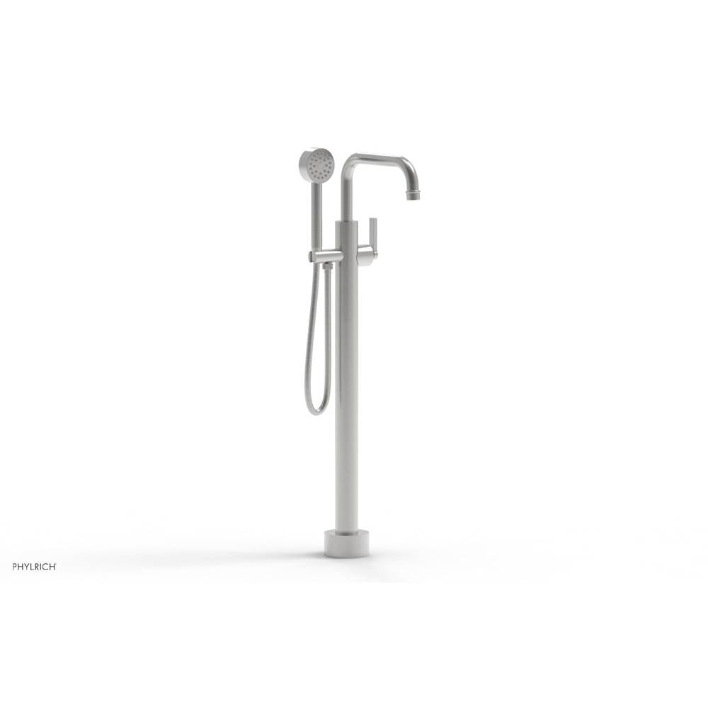 Phylrich - Floor Mounted Tub Filler Lever Hdl W/Handshwr-Tall - Satin chrome
