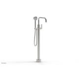 Phylrich - Floor Mounted Tub Filler Lever Hdl W/Handshwr-Tall - Satin chrome