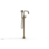 Phylrich - Floor Mounted Tub Filler Lever Hdl W/Handshwr-Tall - Old English Bronze