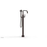 Phylrich - Floor Mounted Tub Filler Lever Hdl W/Handshwr-Tall - Weathered Copper