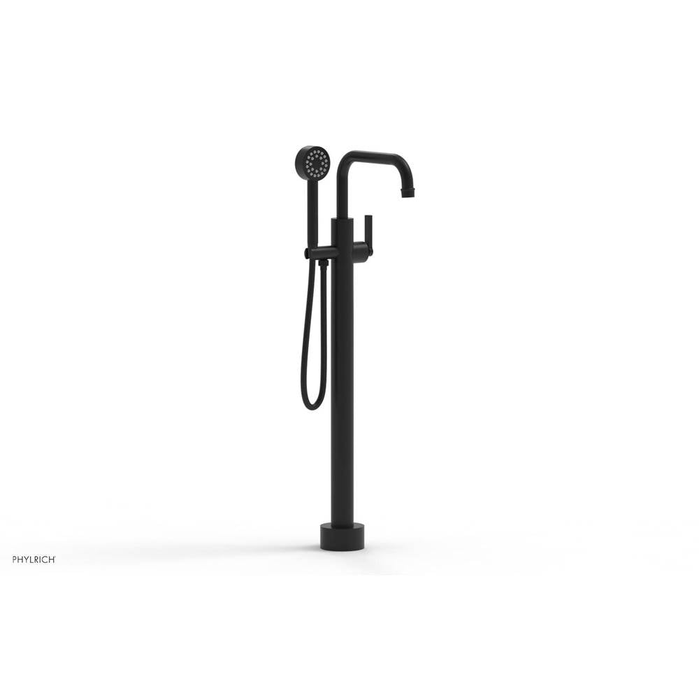 Phylrich - Floor Mounted Tub Filler Lever Hdl W/Handshwr-Tall - Matte Black