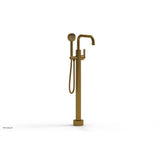 Phylrich - Floor Mounted Tub Filler Lever Hdl W/Handshwr-Tall - French Brass