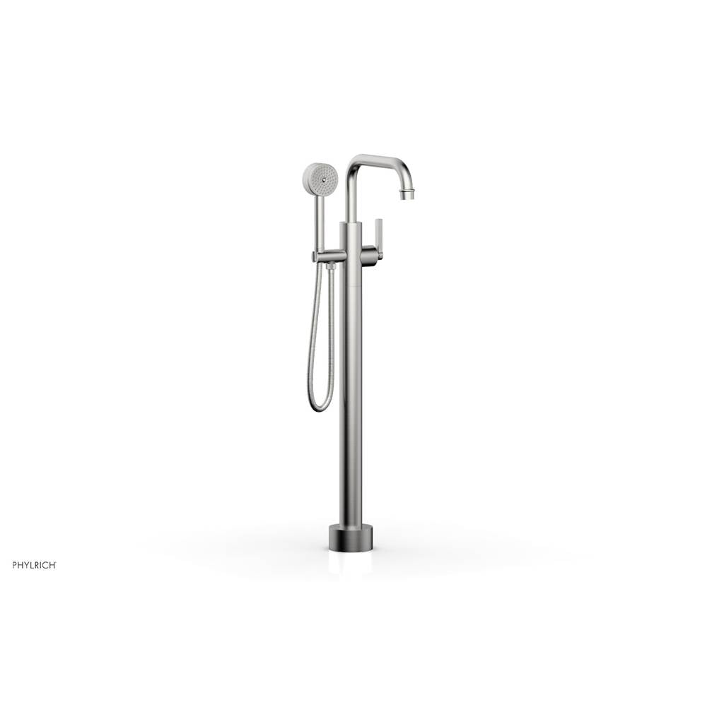 Phylrich - Floor Mount Tub Filler Lever Hdl, Flat Spout - Satin chrome