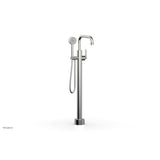 Phylrich - Floor Mount Tub Filler Lever Hdl, Flat Spout - Satin chrome
