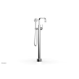 Phylrich - Floor Mount Tub Filler Lever Hdl, Flat Spout - Polished Chrome