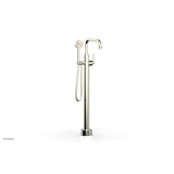 Phylrich - Floor Mount Tub Filler Lever Hdl, Flat Spout - Satin Nickel