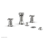 Phylrich - 4 Hole Bidet, Cross Hdl - Satin chrome