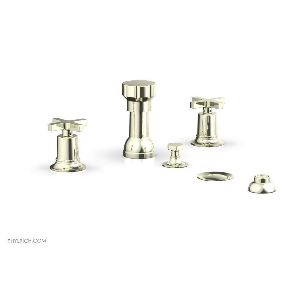Phylrich - 4 Hole Bidet, Cross Hdl - Burnished Nickel