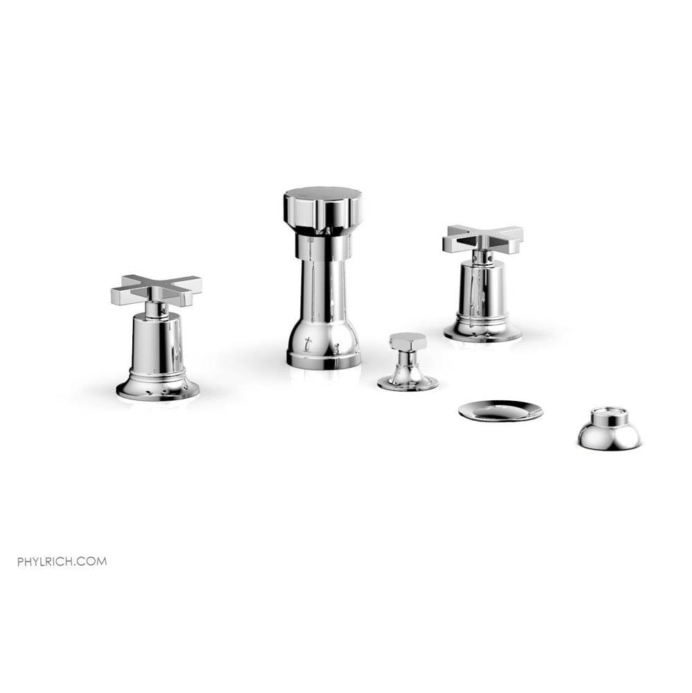 Phylrich - 4 Hole Bidet, Cross Hdl - Polished Chrome