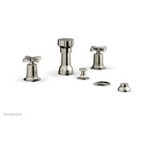 Phylrich - 4 Hole Bidet, Cross Hdl - Polished Nickel