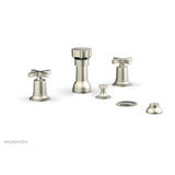 Phylrich - 4 Hole Bidet, Cross Hdl - Satin Nickel