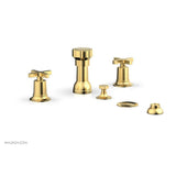 Phylrich - 4 Hole Bidet, Cross Hdl - Satin Gold