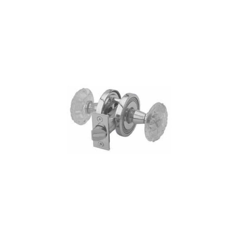 Phylrich - Cut Crys''L Door Knob & Rose - Satin White