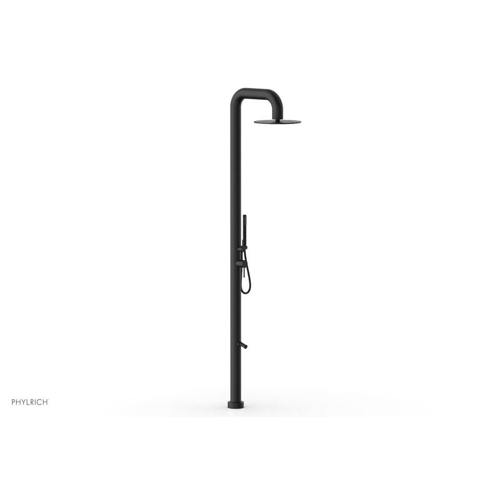 Phylrich - Outdoor Shower Bp 12'' Shwr Head, Hand Shwr, Ft Wash - Matte Black