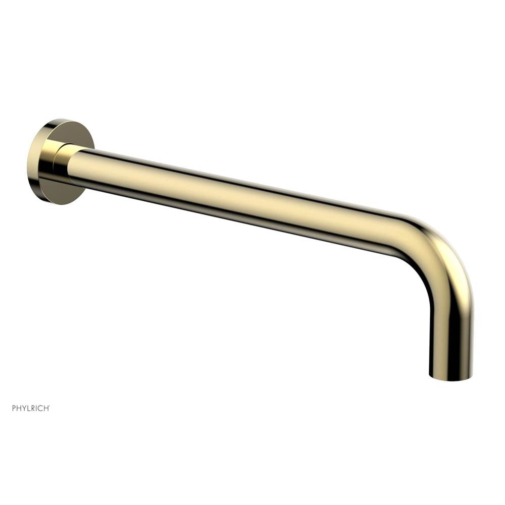 Phylrich - Basic 12'' Wall Tub Spout - Polished Brass Uncoated