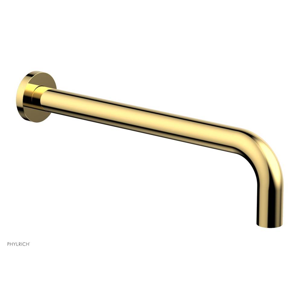 Phylrich - Basic 12'' Wall Tub Spout - Polished Gold