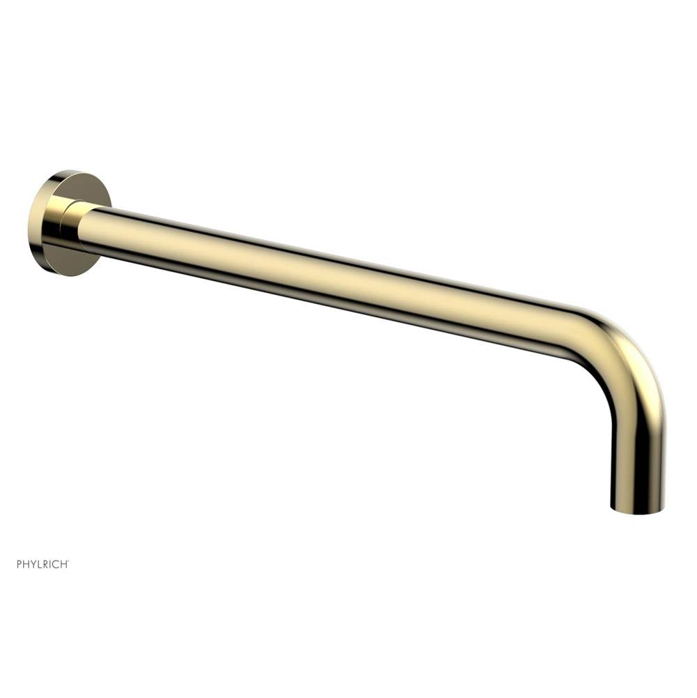 Phylrich - Basic 14'' Wall Tub Spout - Polished Brass Uncoated
