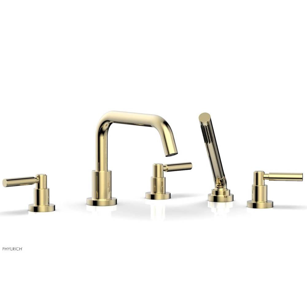 Phylrich - Basic Lever Deck Tub - Polished Brass Uncoated
