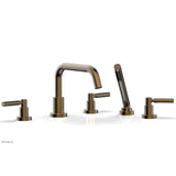 Phylrich - Basic Lever Deck Tub - Antique Brass