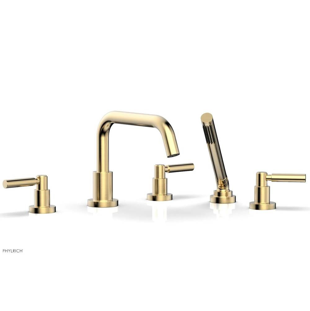 Phylrich - Basic Lever Deck Tub - Satin Brass